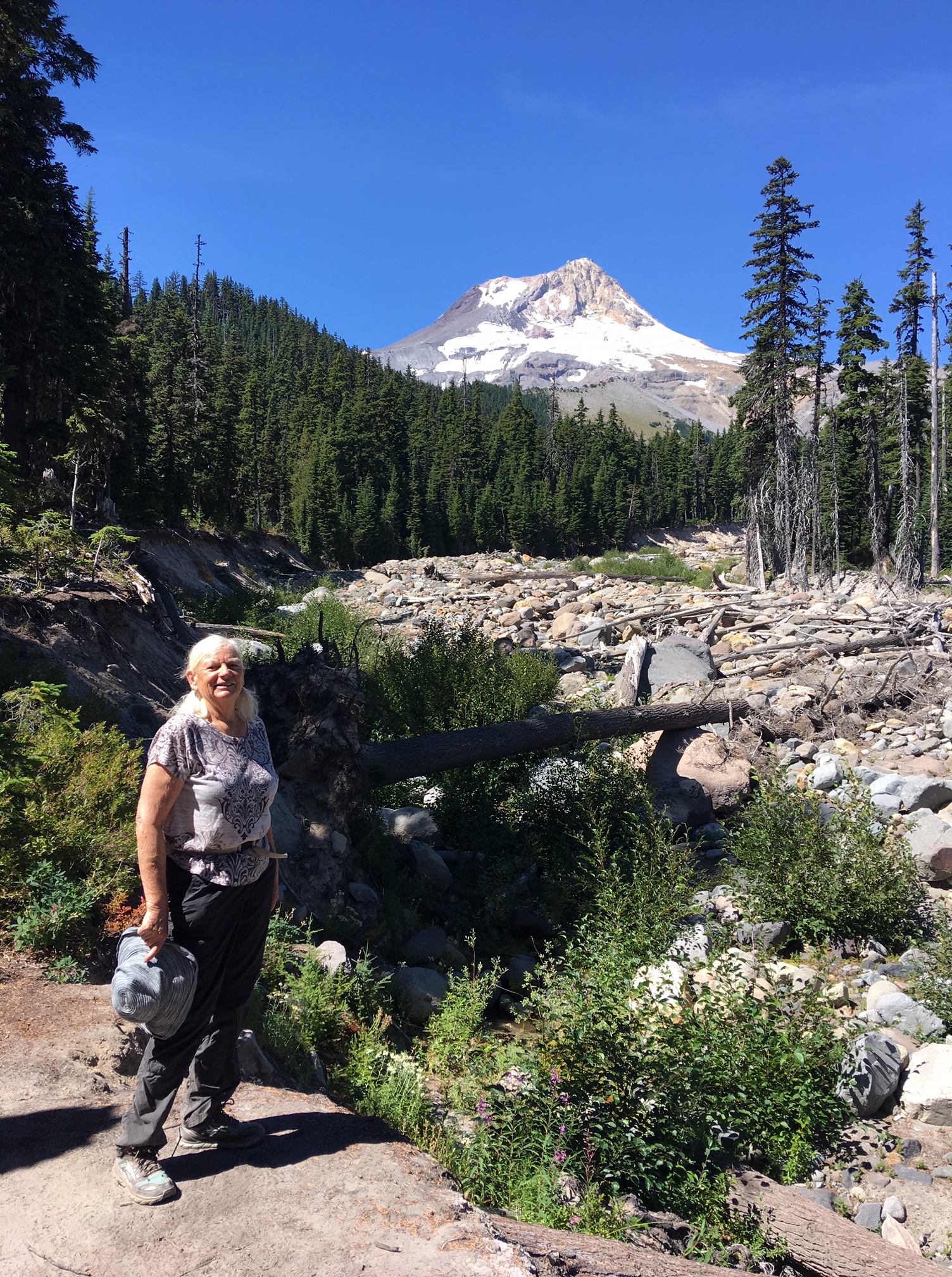 5. Jill on Newton Creek with Hood in Background